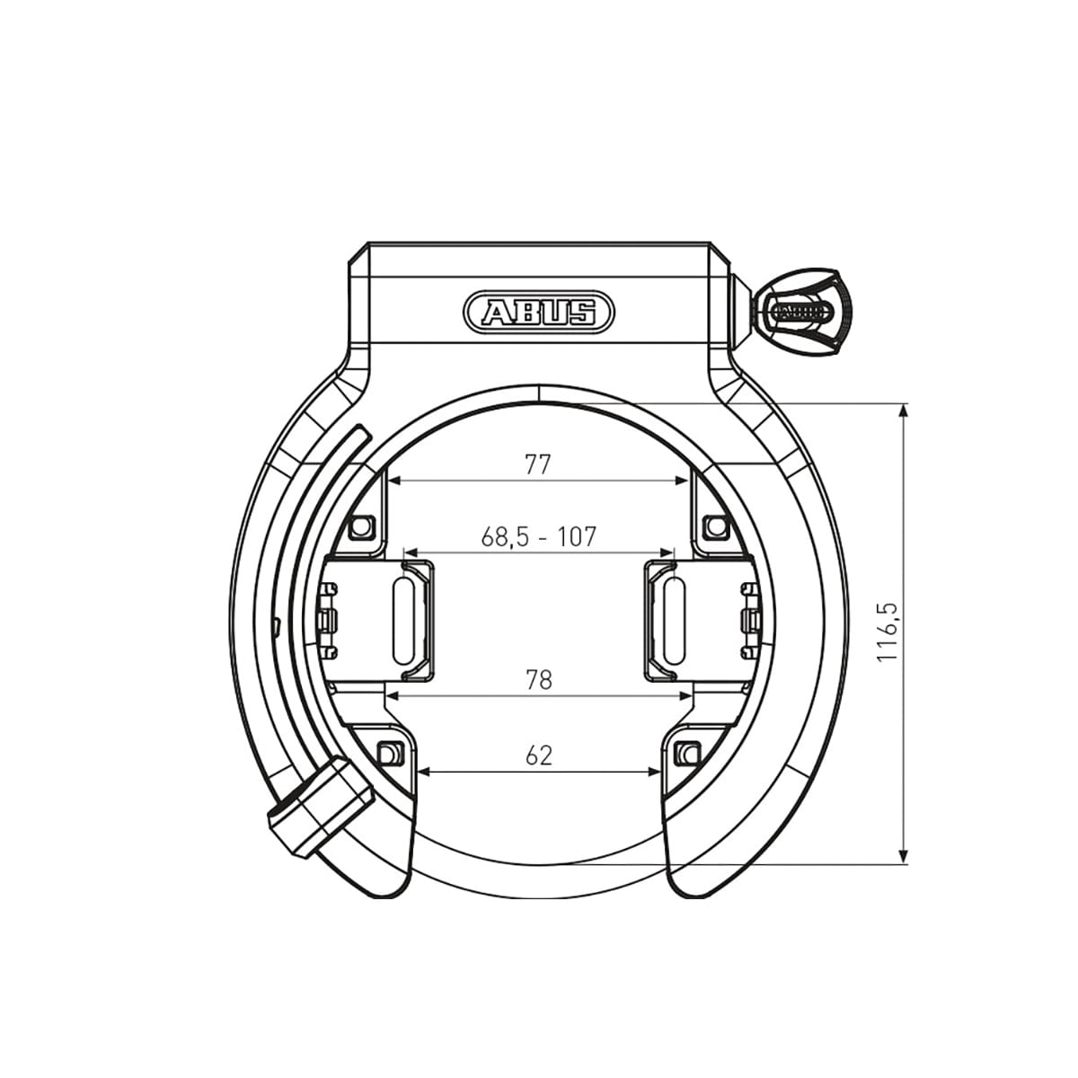 Antifurto da telaio ABUS R BK 6950M Xplus