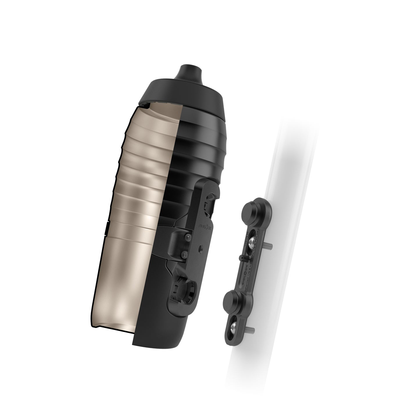 Kit bottiglia e portaborraccia FIDLOCK TWIST X KEEGO Sistema magnetico 600 ml Nero
