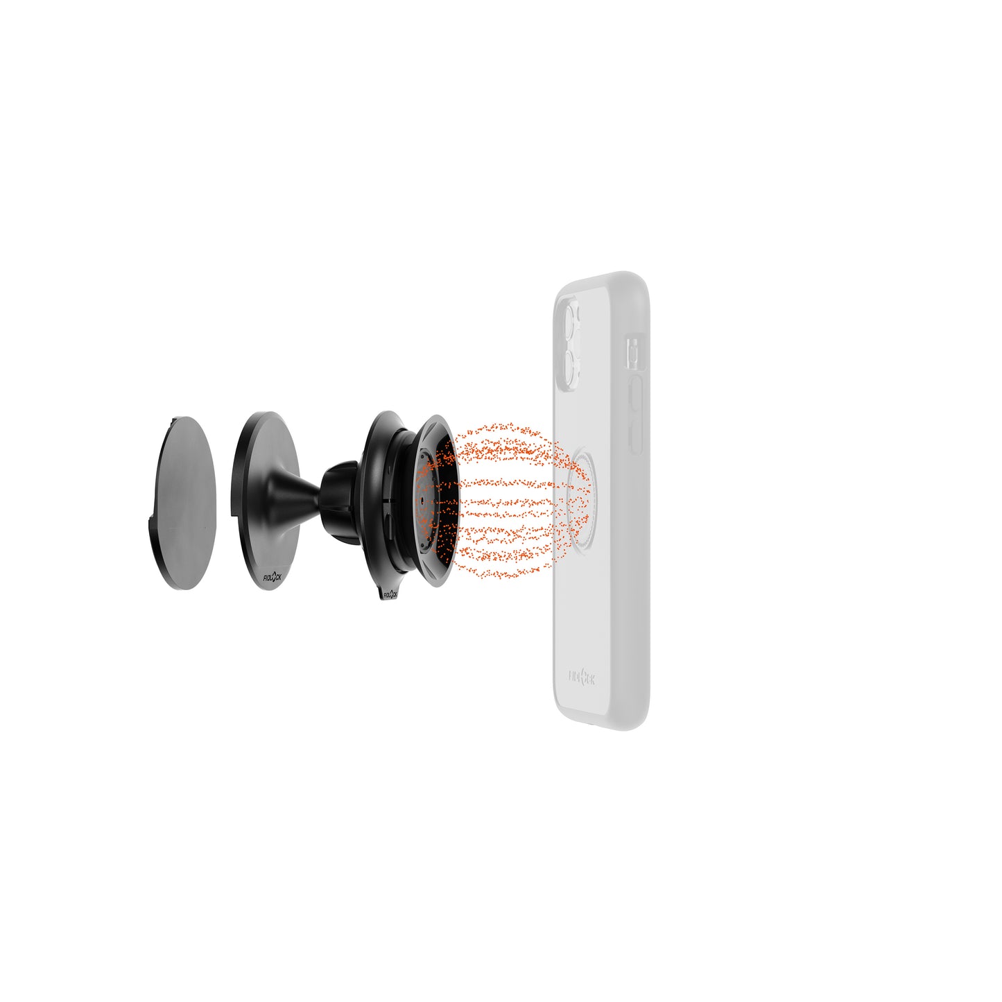 Staffa a parete FIDLOCK VACUUM Nero