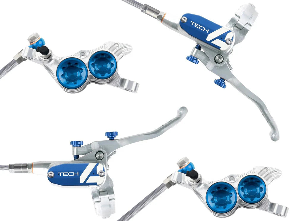 Coppia di freni HOPE TECH 4 E4 Aviation Discless Argento/Blue