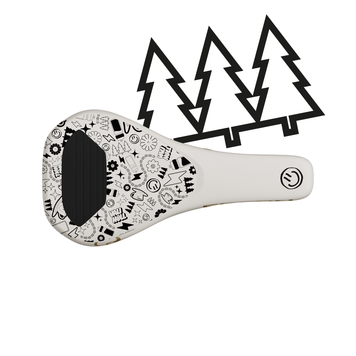 Sella ERGON SM Downhill Comp Vali Höll Edition bianca con binari CrMo - dettaglio