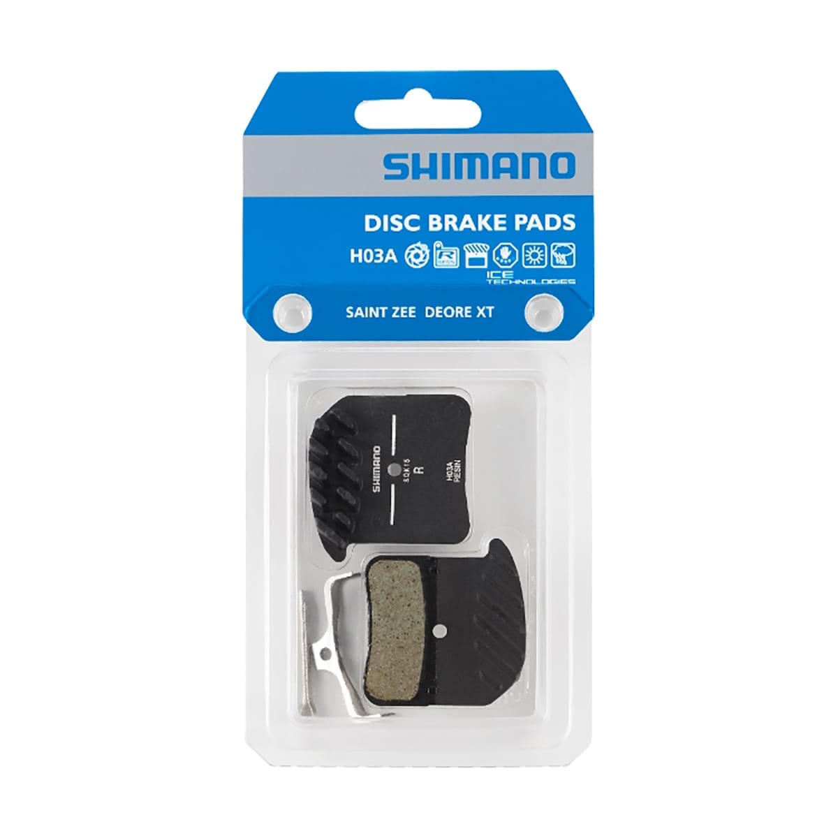 SHIMANO H03A 4 pistoni SAINT / XT 8020 / ZEE pastiglie organiche ventilate