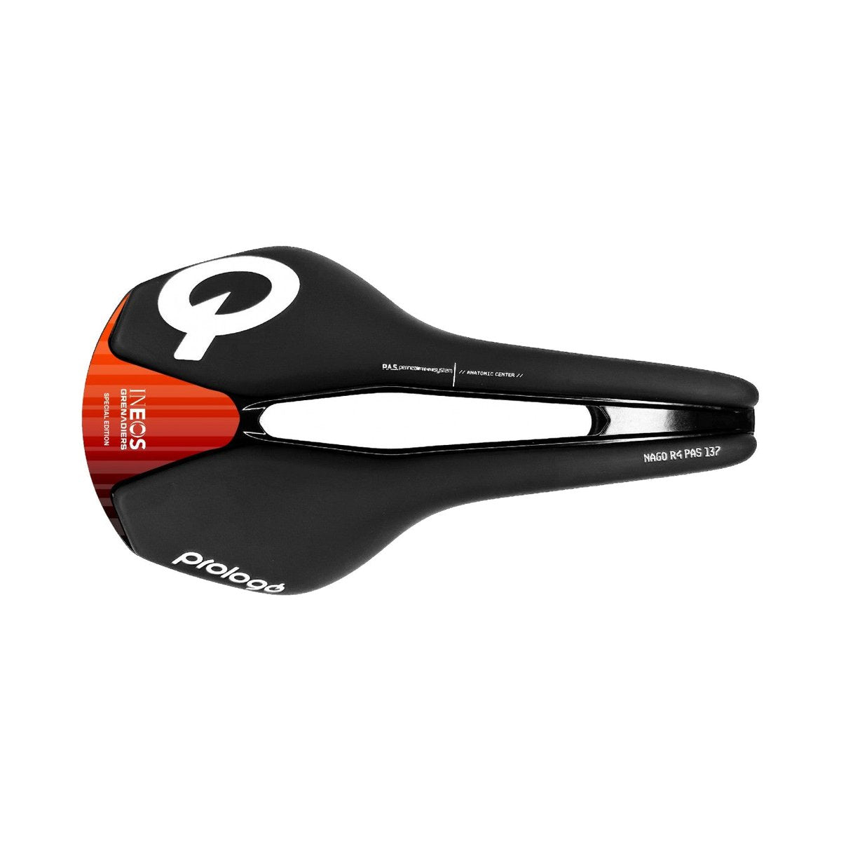 Sella PROLOGO NAGO R4 PAS 137mm Foderi Tirox INEOS Nero/Rosso