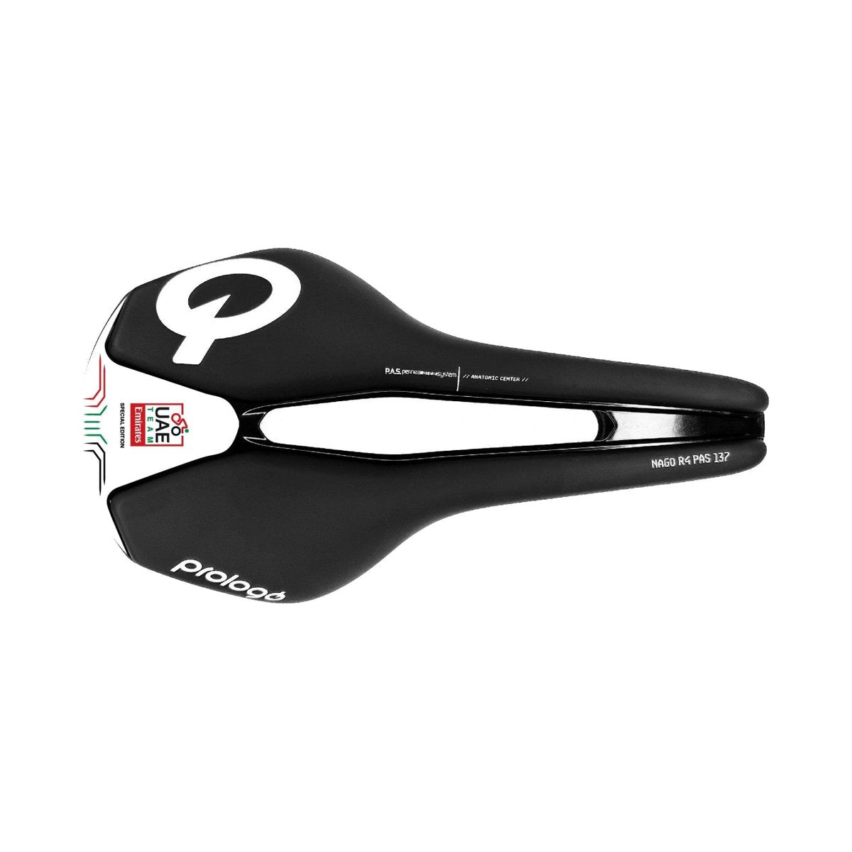 Sella PROLOGO NAGO R4 PAS 137mm Foderi Tirox Nero/Bianco UAE