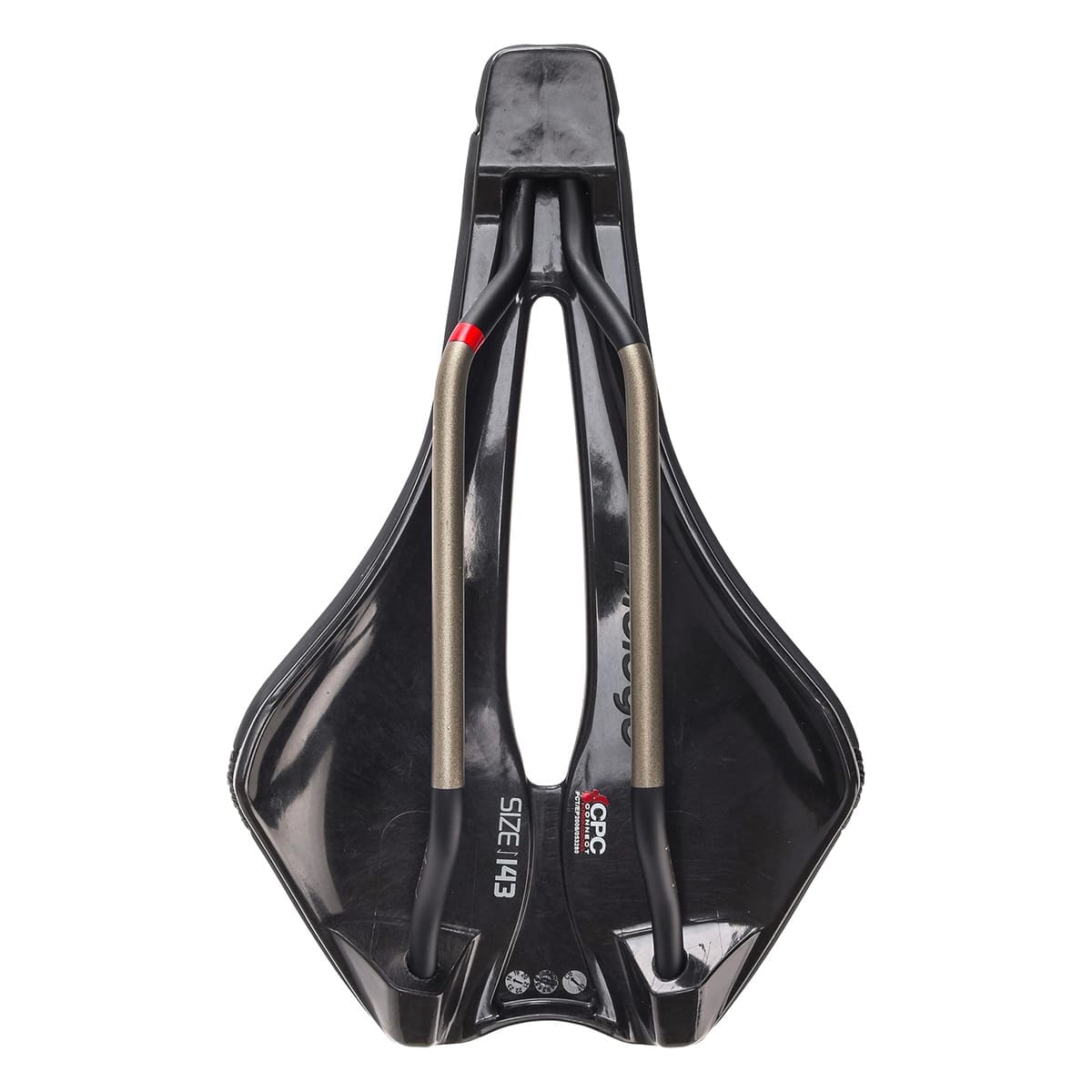 Sella PROLOGO DIMENSIONE NDR CPC 143 mm Binari TiroX Nera