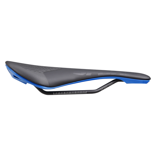 Sella SPANK SPIKE 160 in pelle CrMo Rails Blu