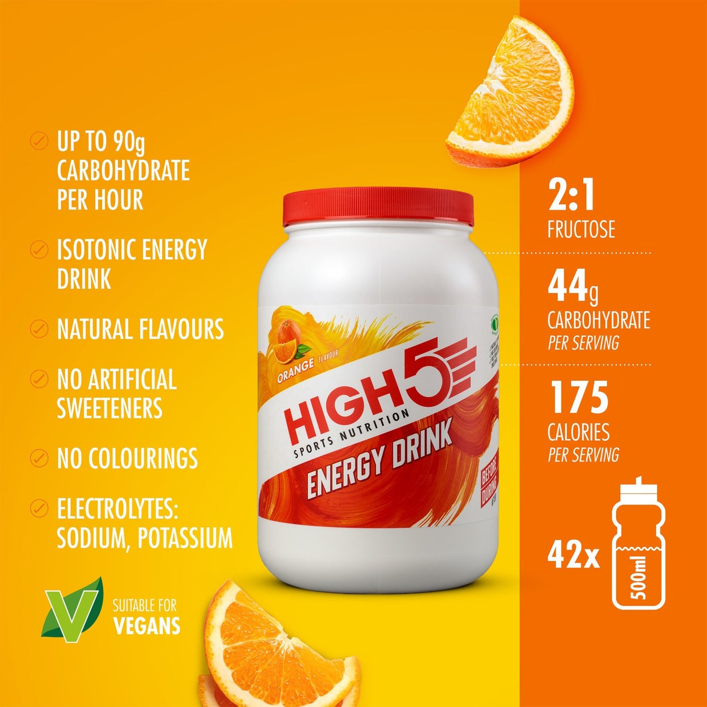 High5 ENERGY DRINK (2,2 kg) Arancione