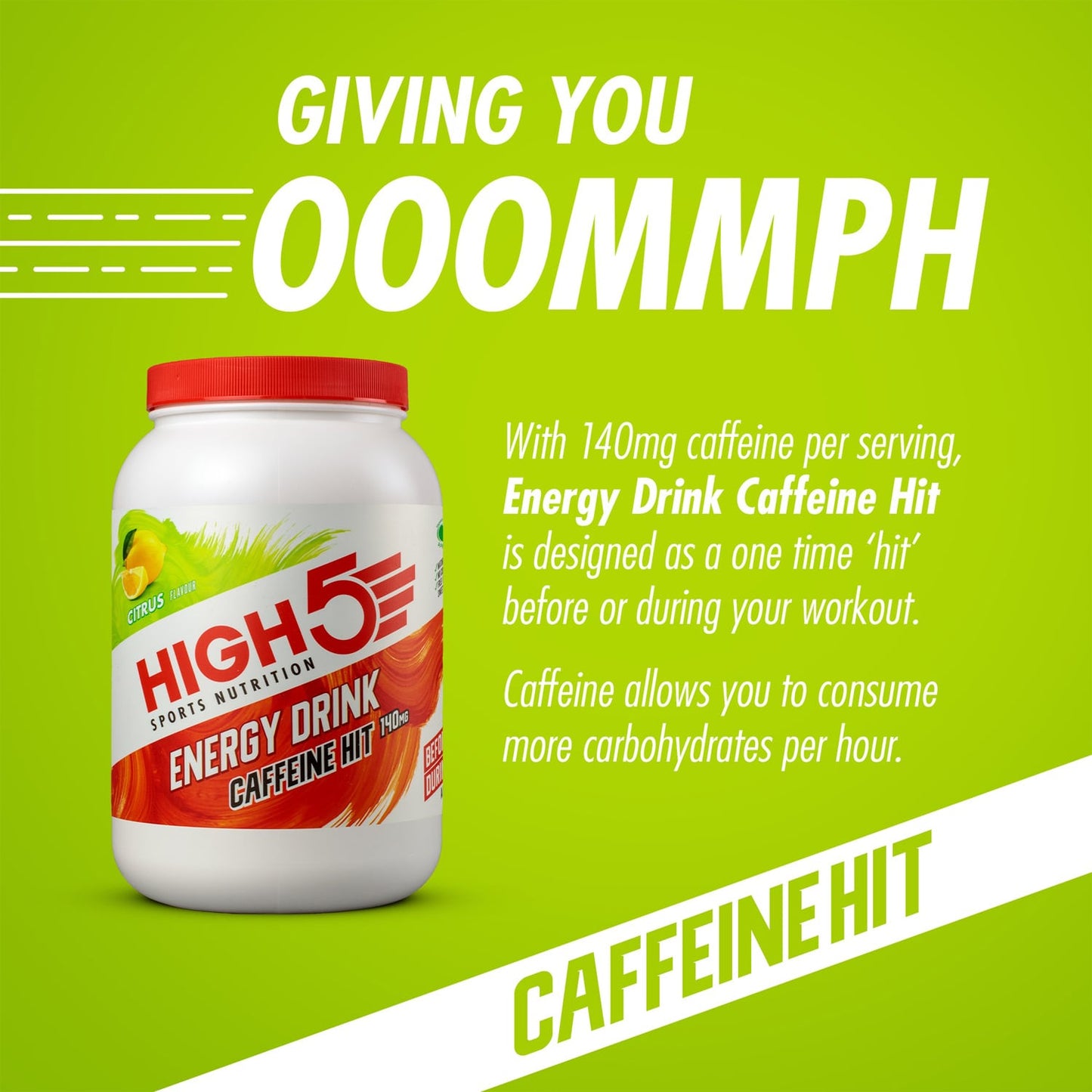 Bevanda energetica High5 ENERGY DRINK CAFFEINA HIT (1,4 kg) Limone