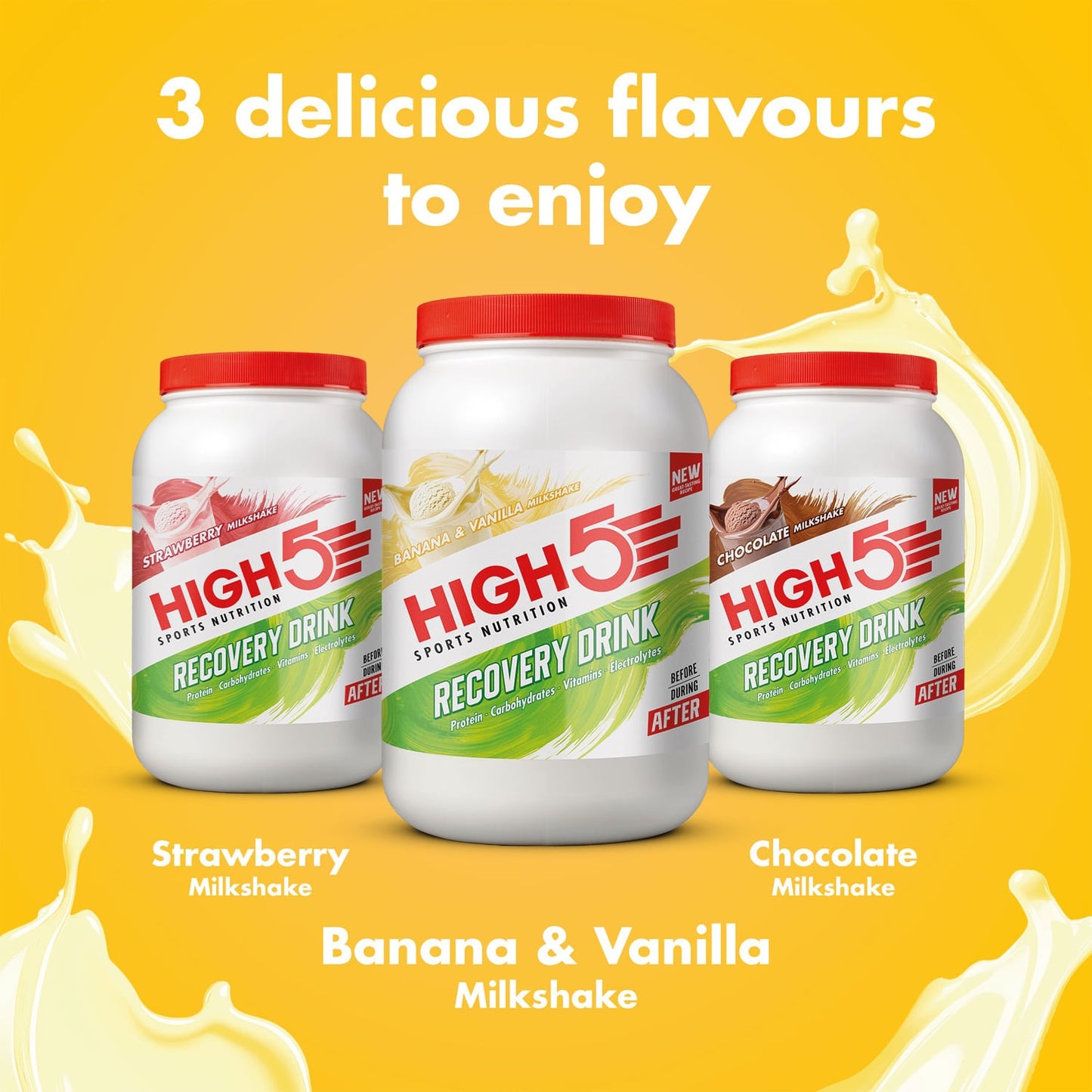 Bevanda di recupero High5 RECOVERY DRINK (1,6 kg) Frullato di banana e vaniglia