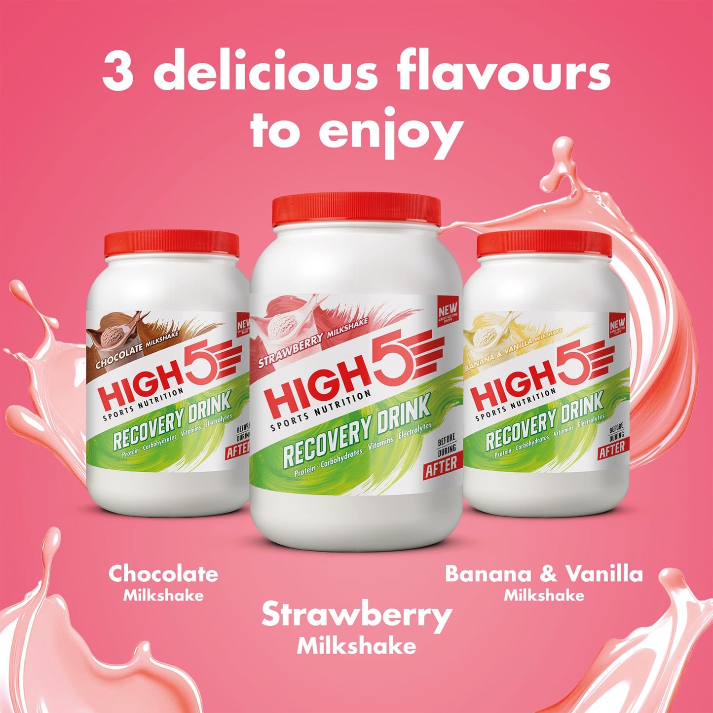 High5 RECOVERY DRINK (1,6 kg) Frullato alla fragola