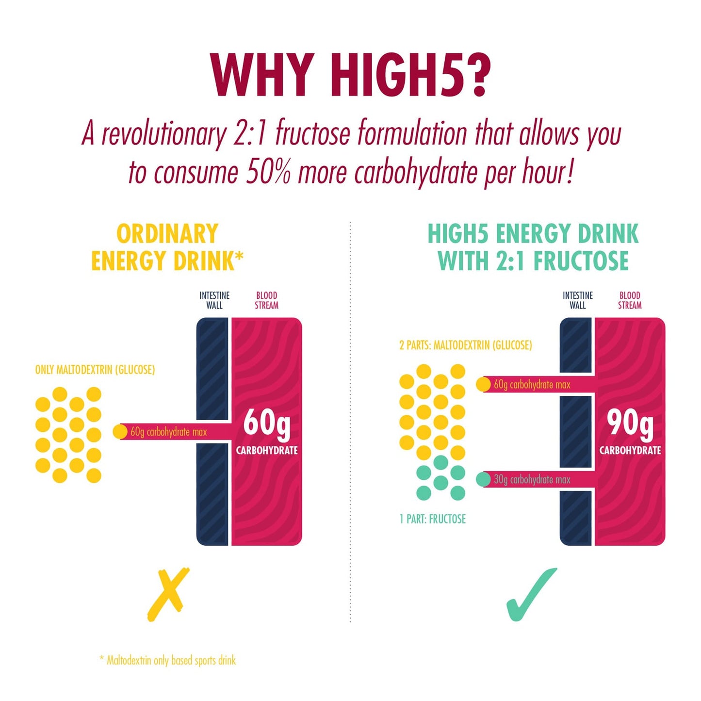 Bevanda energetica High5 ENERGY DRINK (47g) Frutti Rossi