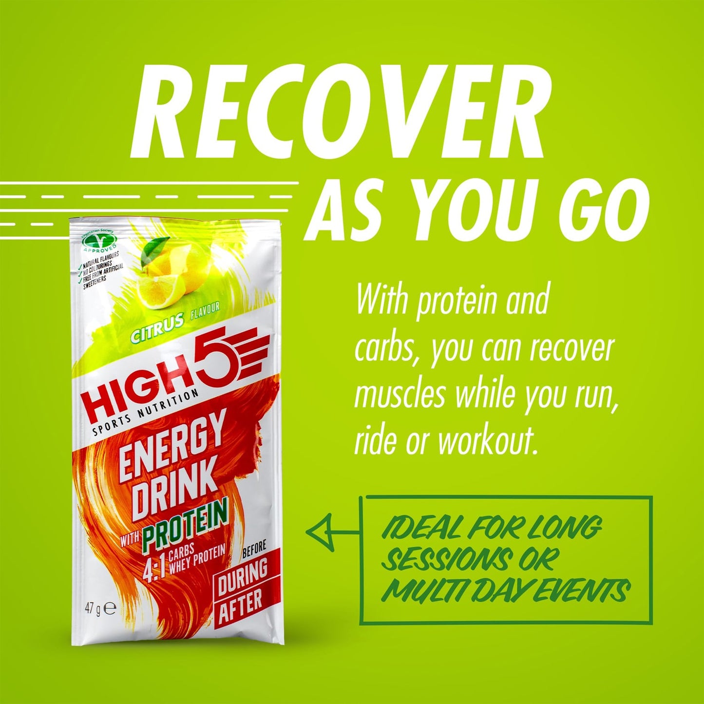 Bevanda energetica High5 ENERGY DRINK PROTEINE (47g) Limone