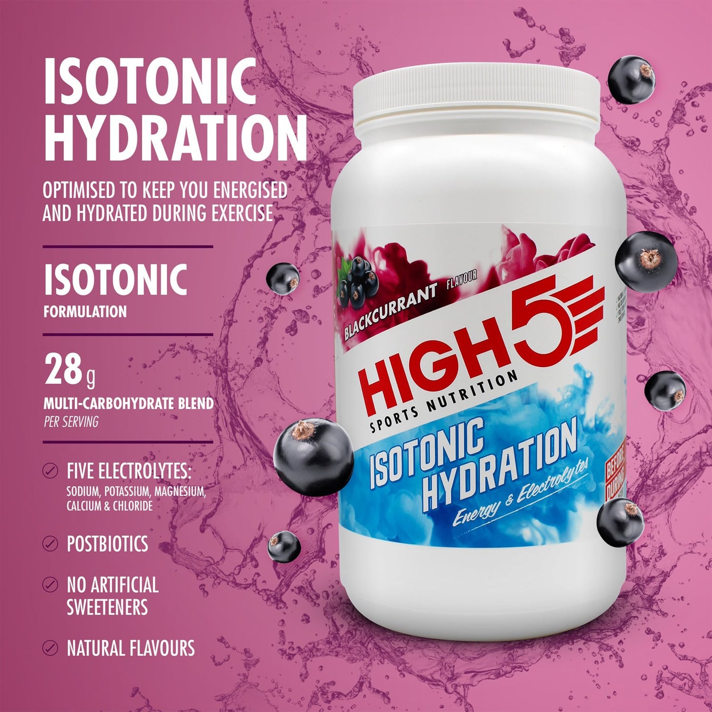 Bevanda energetica High5 ISOTONIC (1,23 kg) Ribes nero