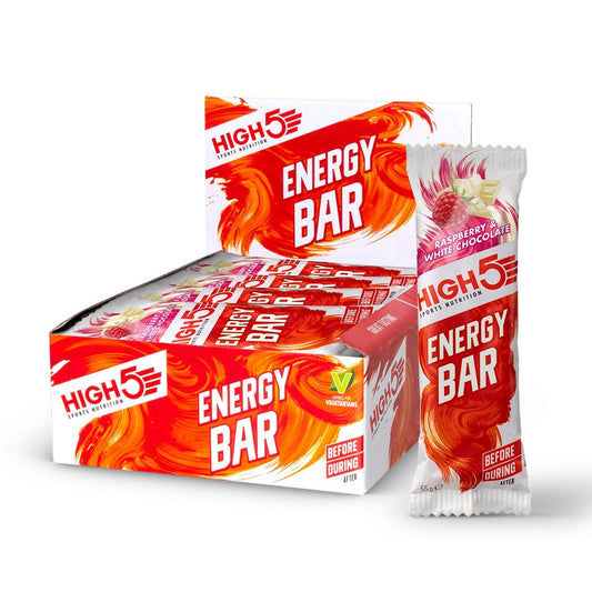 BARRA ENERGETICA High5 (55 g) al cioccolato bianco e lampone