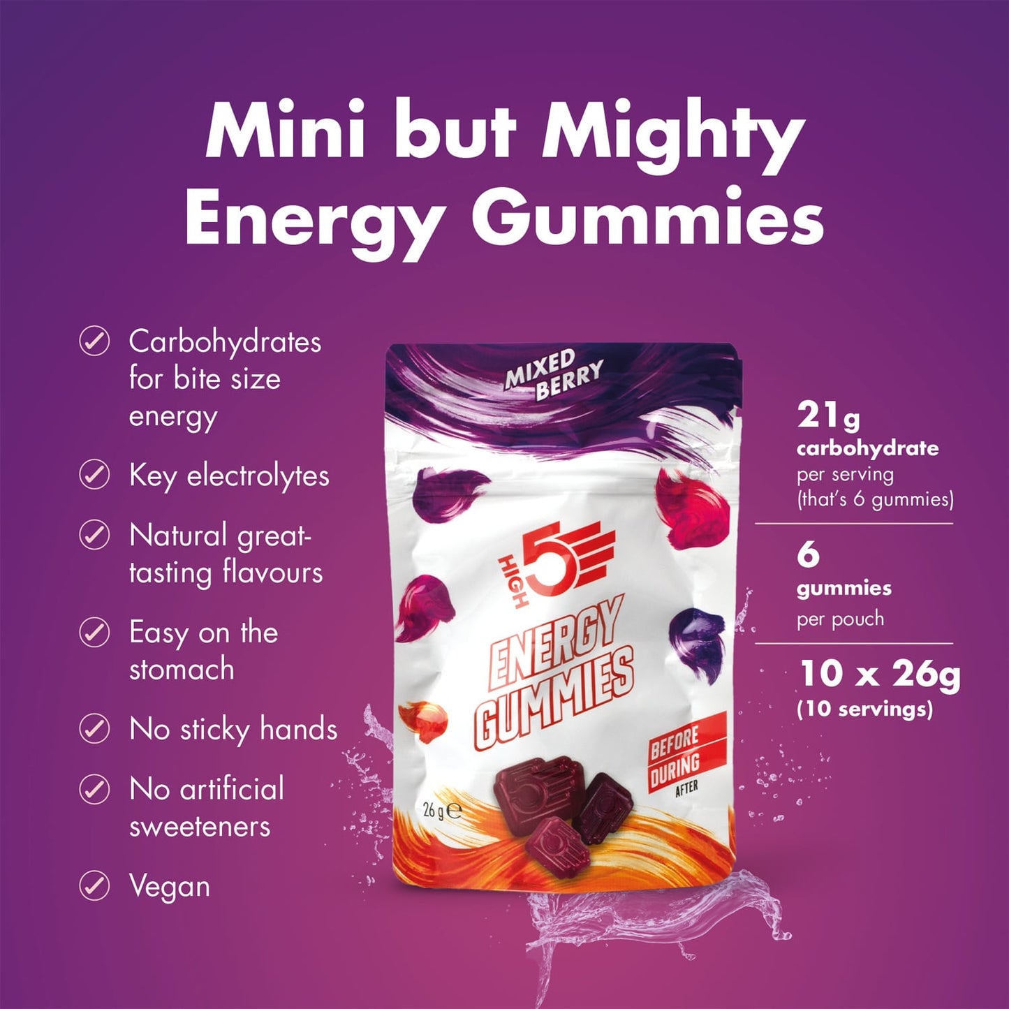 High5 GOMME ENERGETICHE (26 g) ai frutti rossi