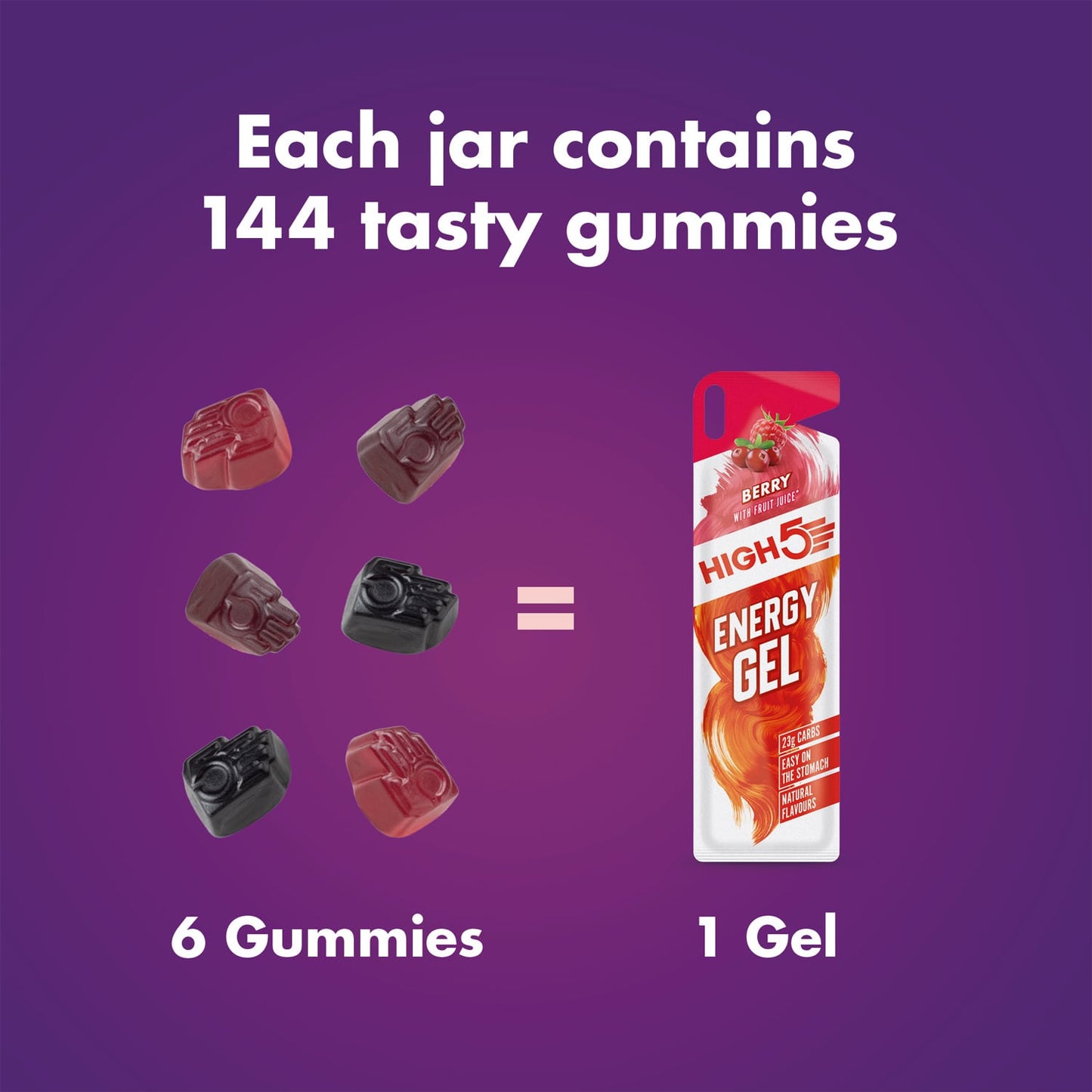 High5 GOMME ENERGETICHE (26 g) ai frutti rossi