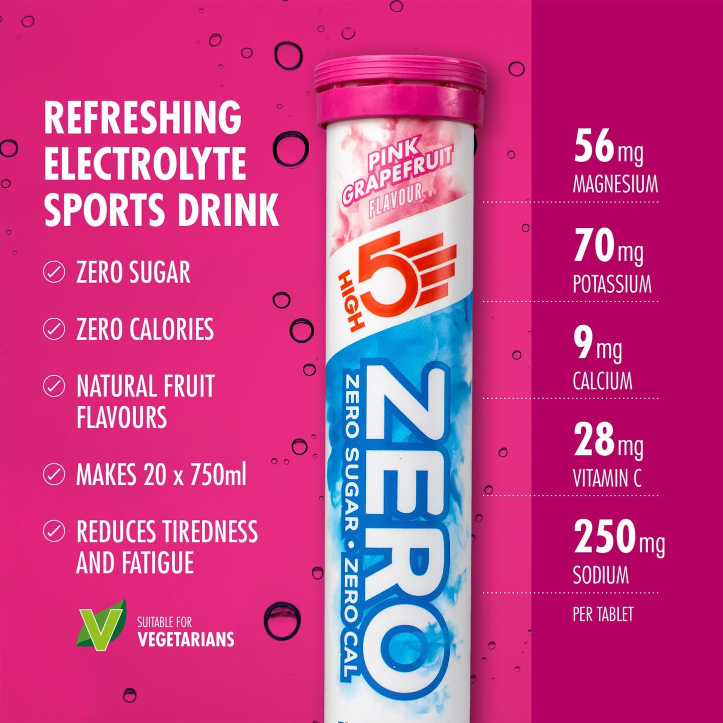 High5 ZERO Idratazione elettrolitica (20 compresse) Pompelmo