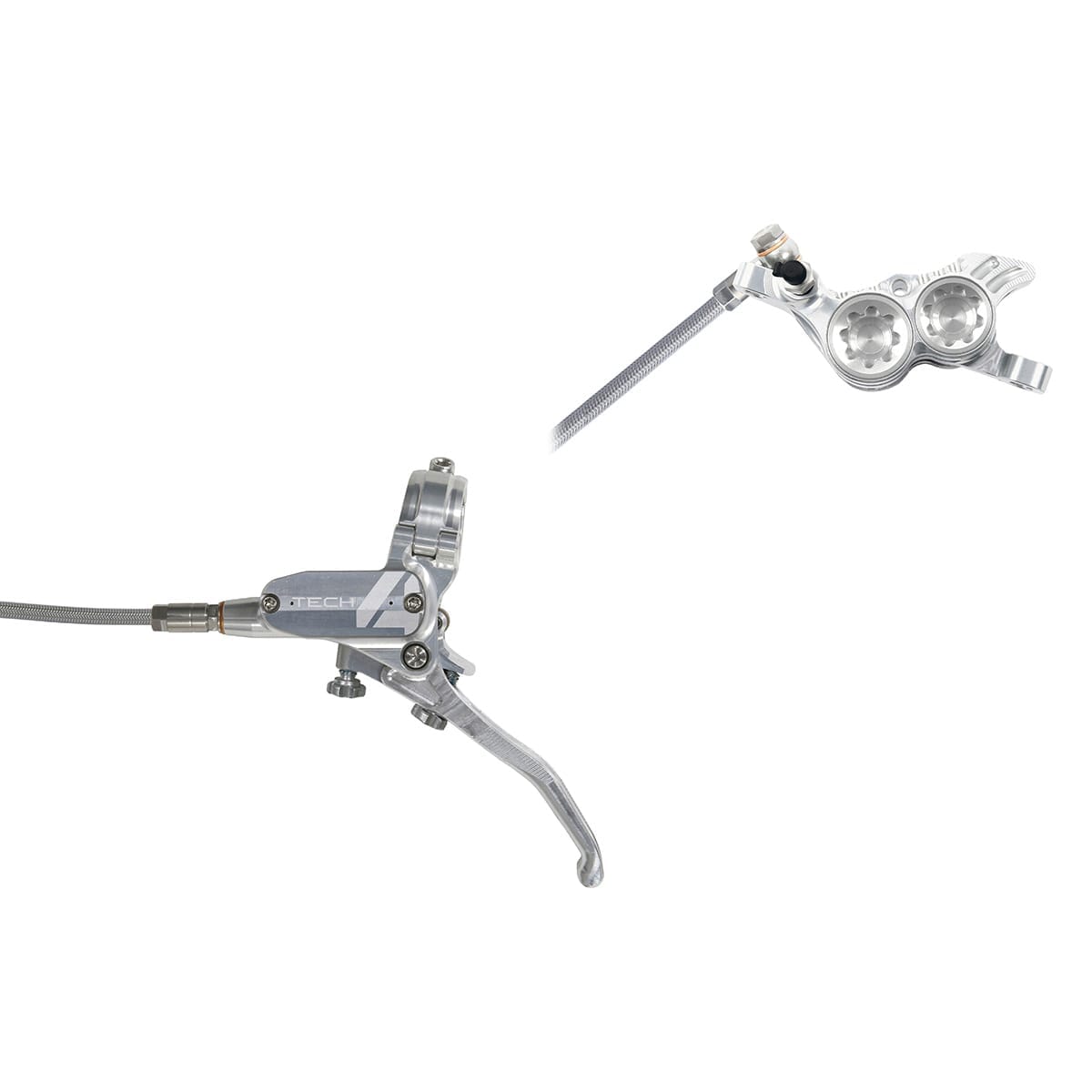 Coppia di tubi freno aeronautici HOPE TECH 4 V4 Argento