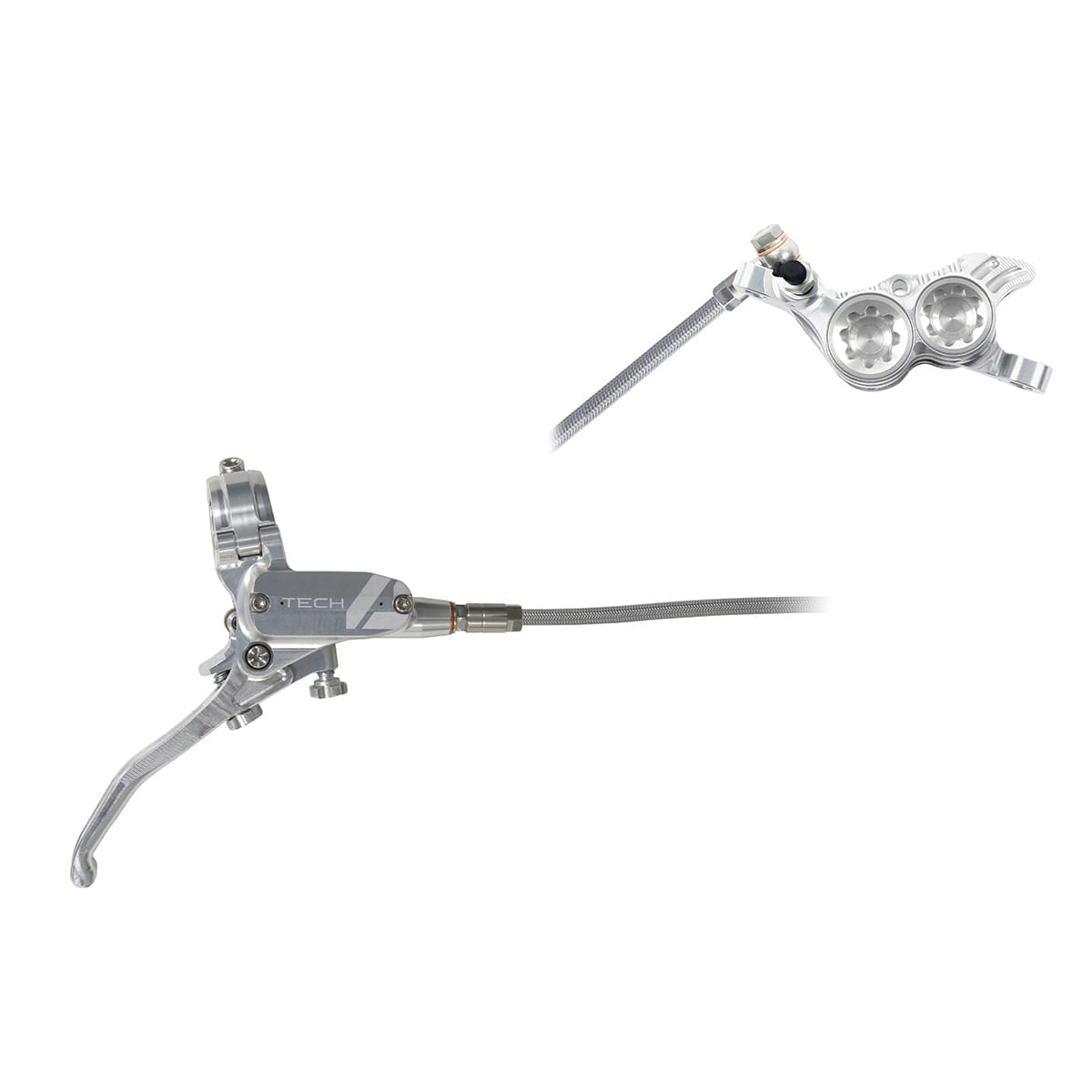 Coppia di tubi freno aeronautici HOPE TECH 4 V4 Argento