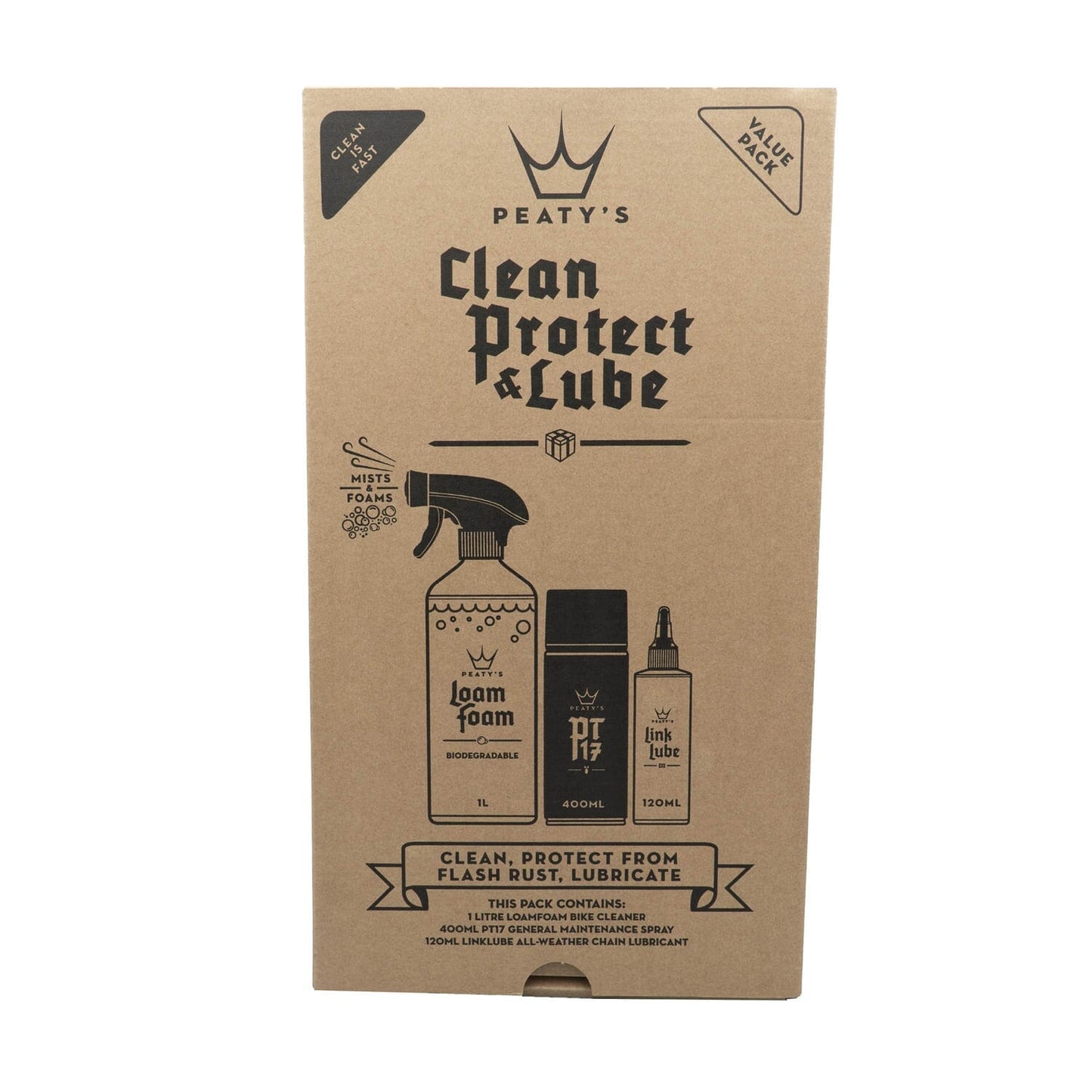 Kit di manutenzione PEATY'S WASH PREVENT LUBRICATE STARTER PACK