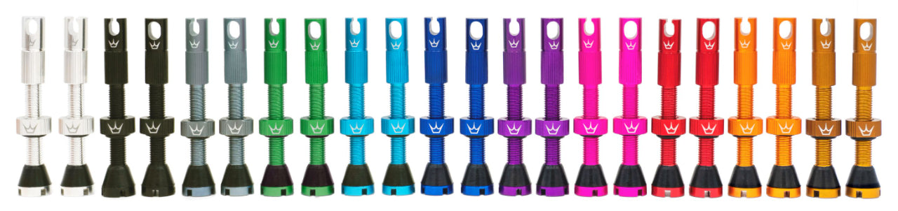 Valvole tubeless PEATY'S x Chris King MK2 Presta 42 mm (x2) Blu scuro