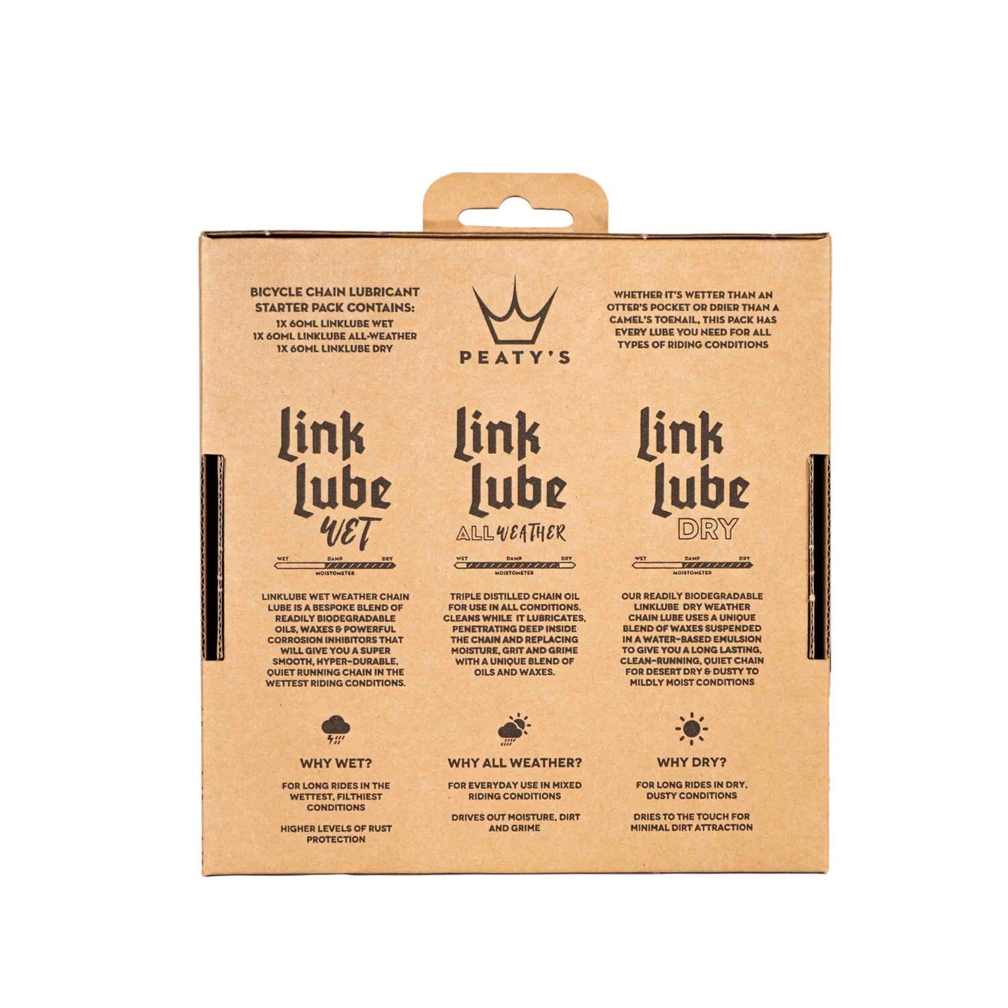 PEATY'S LINKLUBE ALL SEASONS Confezione di lubrificanti per tutte le condizioni ( 3 x 60 ml)