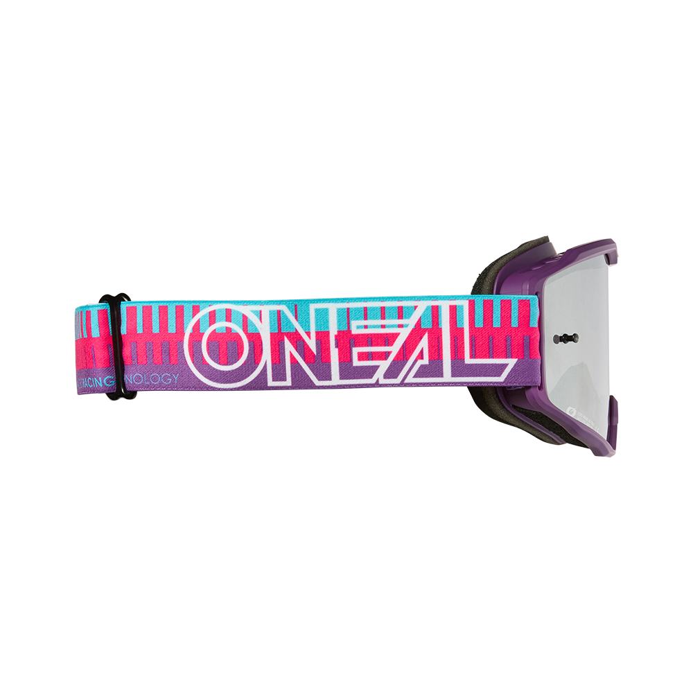 Occhiali O'NEAL B-10 STRIPED Rosa Argento Schermo a specchio