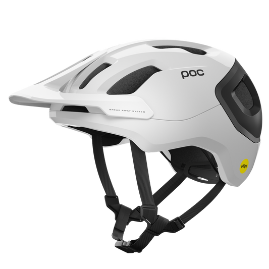 POC AXION RACE MIPS Casco MTB Bianco/Nero Opaco