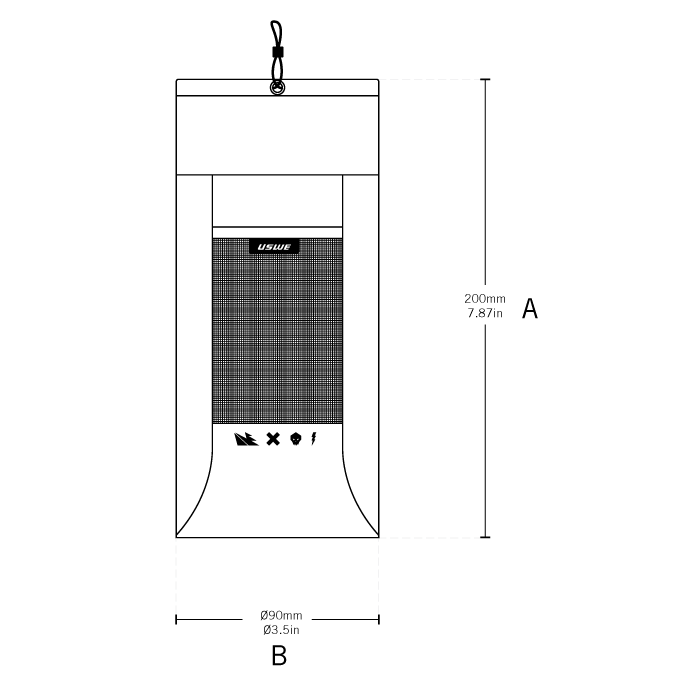 USWE FOOD POUCH Borsa da manubrio 1,4 L Nero