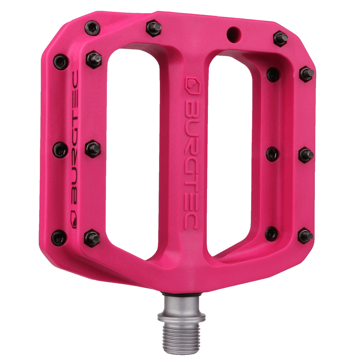 Pedali piatti BURGTEC MK4 in composito Toxic Barbie Pink