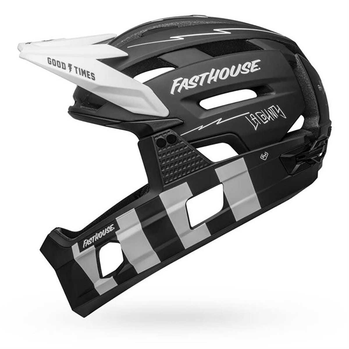 BELL SUPER AIR R MIPS Casco MTB FAST HOUSE Nero/Bianco