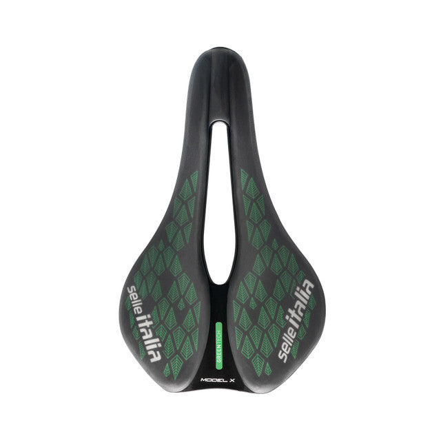 Sella SELLE ITALIA MODELLO X VERDE SUPERFLOW FOGLIA L Rails Verde/Nero