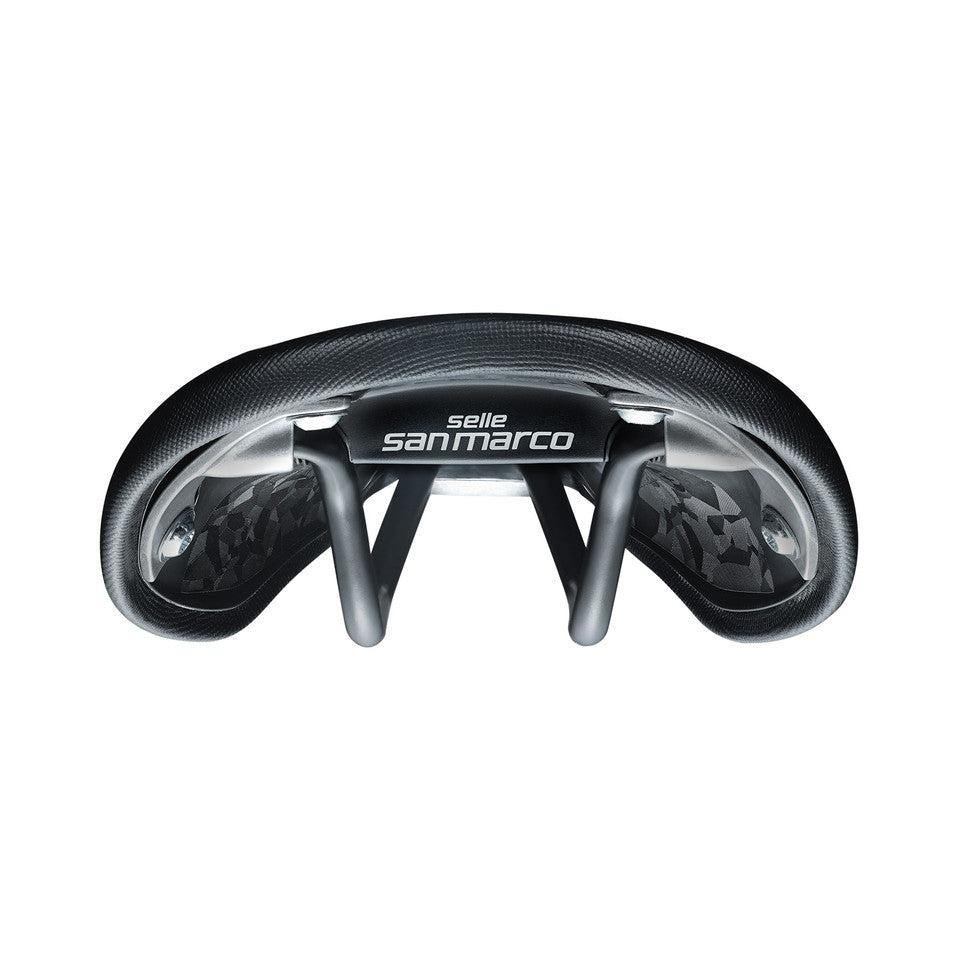 Sella SAN MARCO REGAL SHORT OPEN-FIT DYNAMIC S2 Larghezza 140mm Binari in manganese