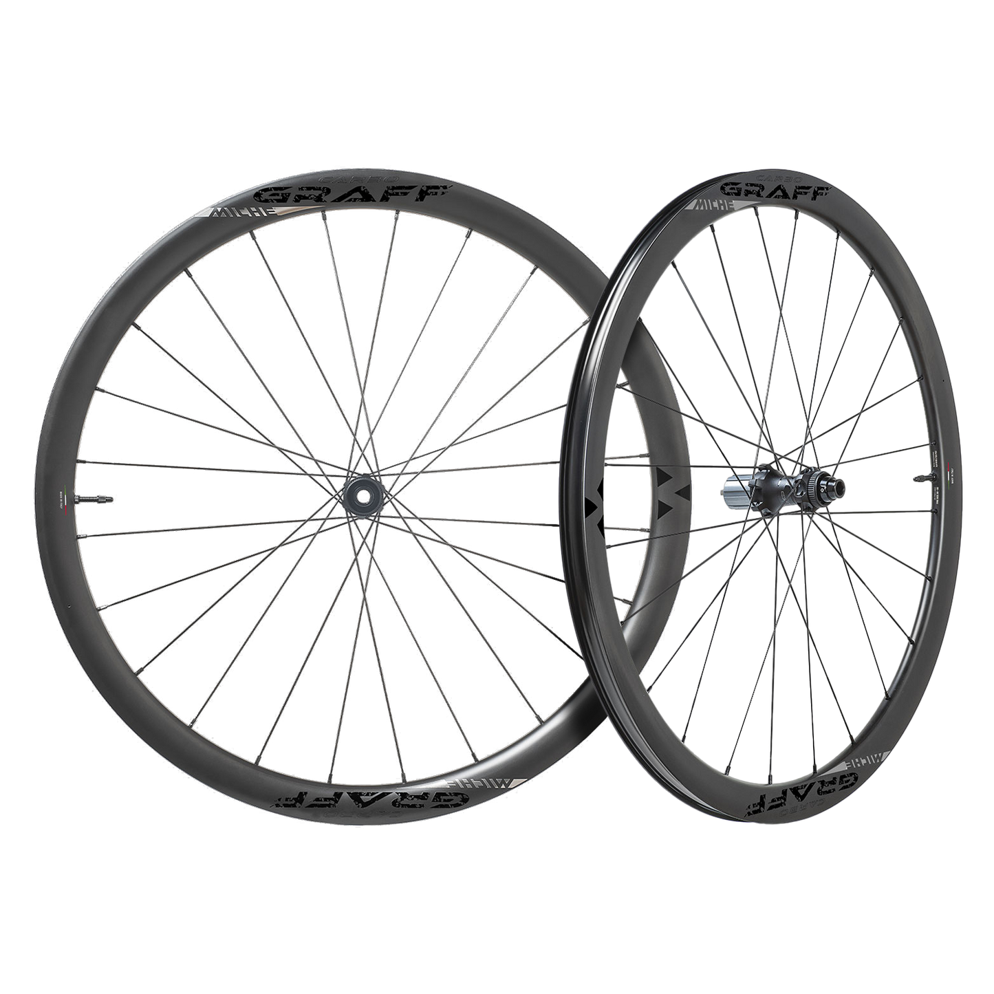 Coppia di ruote MICHE CARBO GRAFF EVO DISC Tubeless Ready (Center Lock)