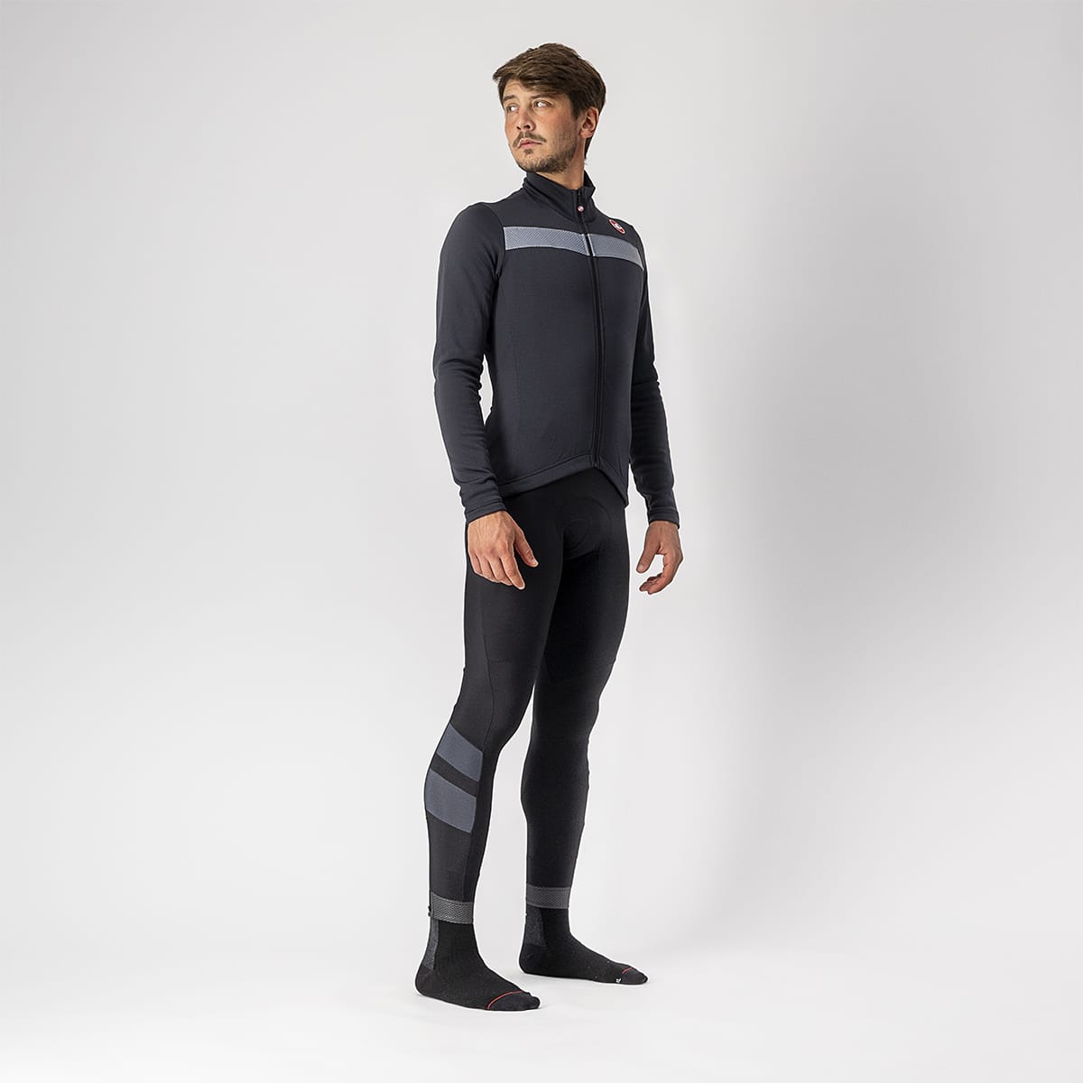 Maglia CASTELLI PURO 3 FZ manica lunga Nera/Grigia