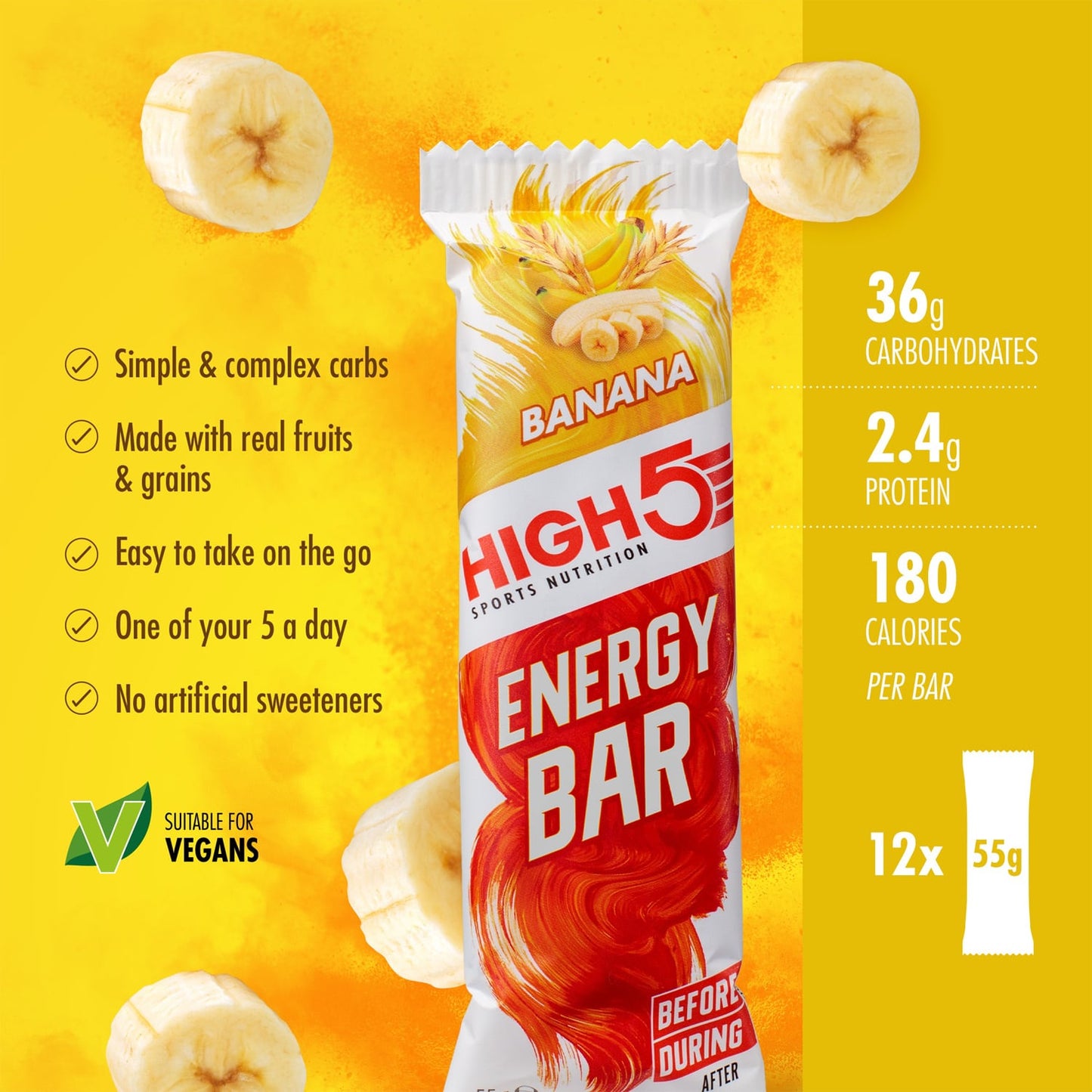 Barretta energetica HIGH5 ENERGY BAR (55 g) Banana