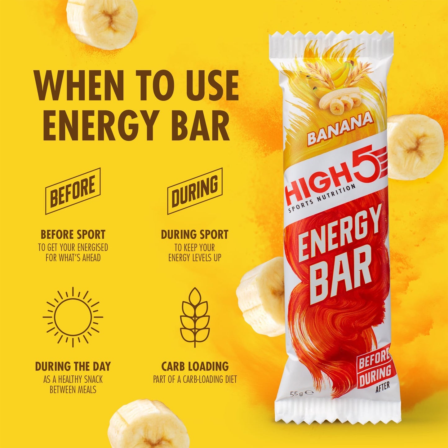 Barretta energetica HIGH5 ENERGY BAR (55 g) Banana