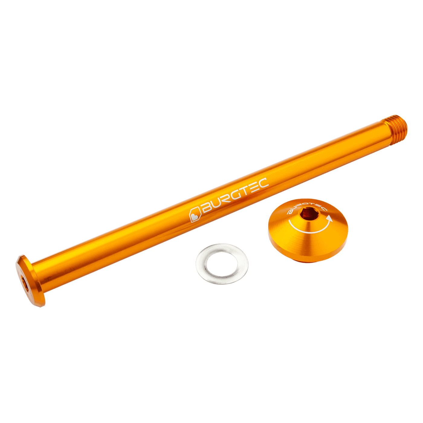 BURGTEC Asse ruota posteriore 171mm per telaio Yeti arancione