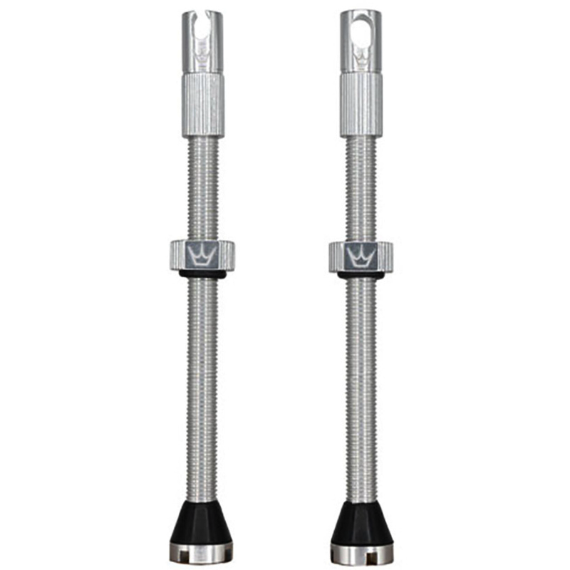 PEATY'S x Chris King MK2 Valvole Tubeless Presta 80 mm (x2) Argento