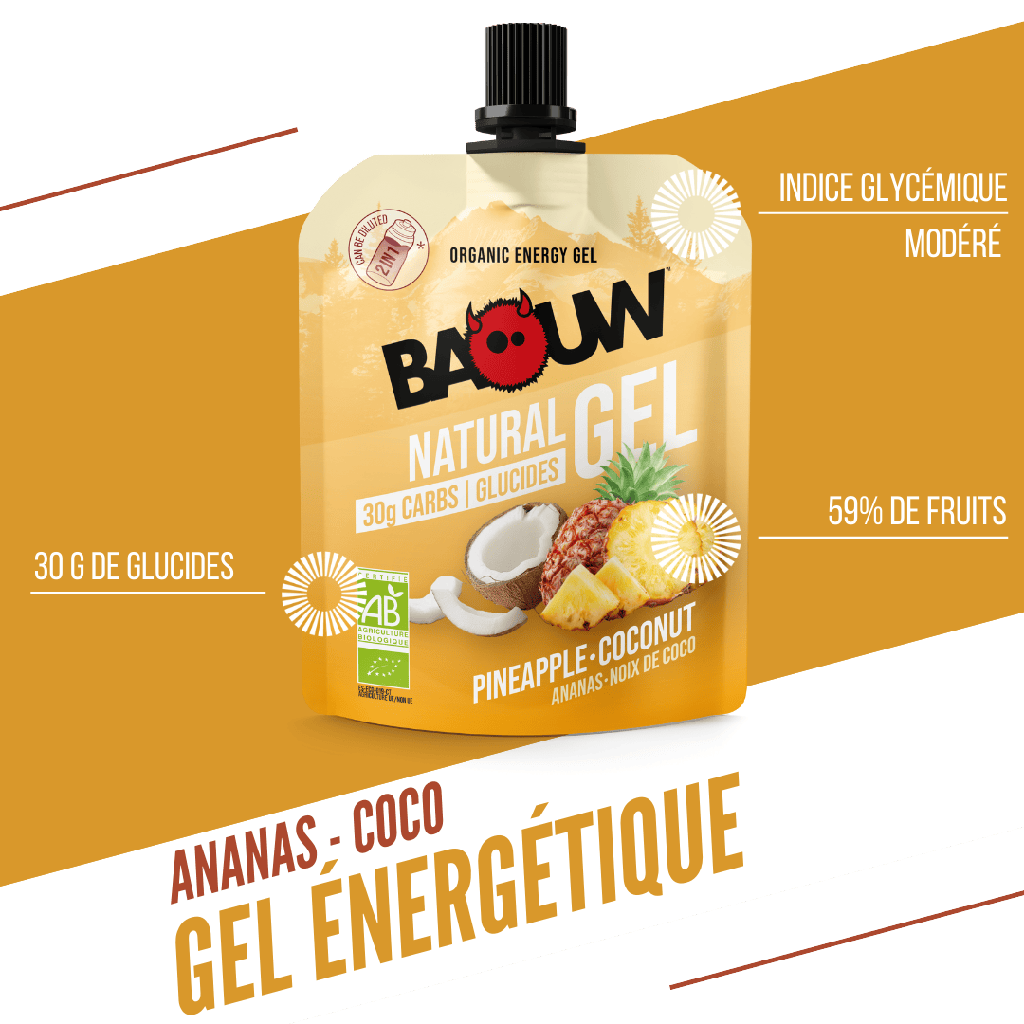 BAOUW Gel energetico biologico ananas/cocco (85 g)