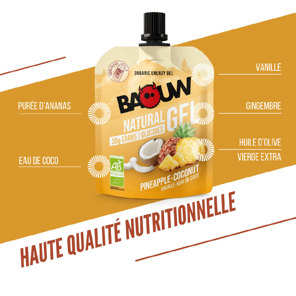 BAOUW Gel energetico biologico ananas/cocco (85 g)