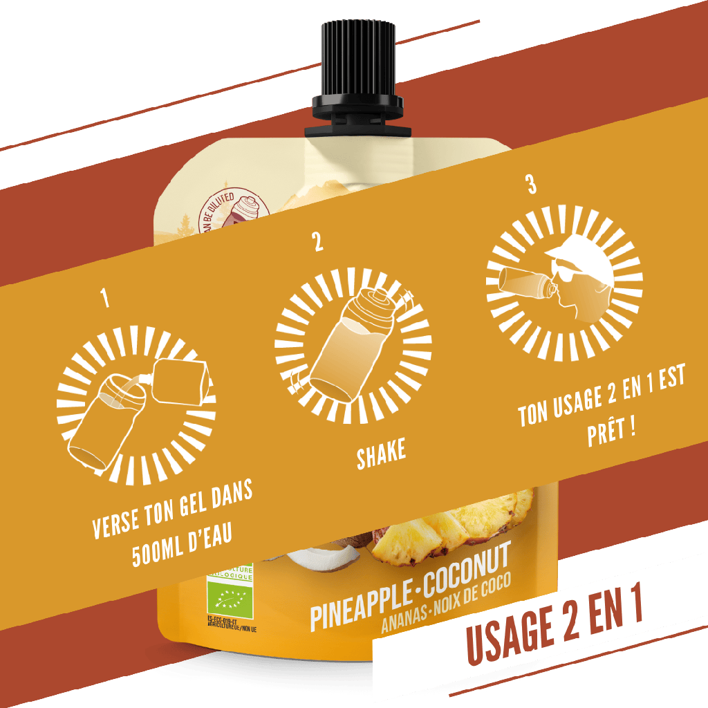 BAOUW Gel energetico biologico ananas/cocco (85 g)