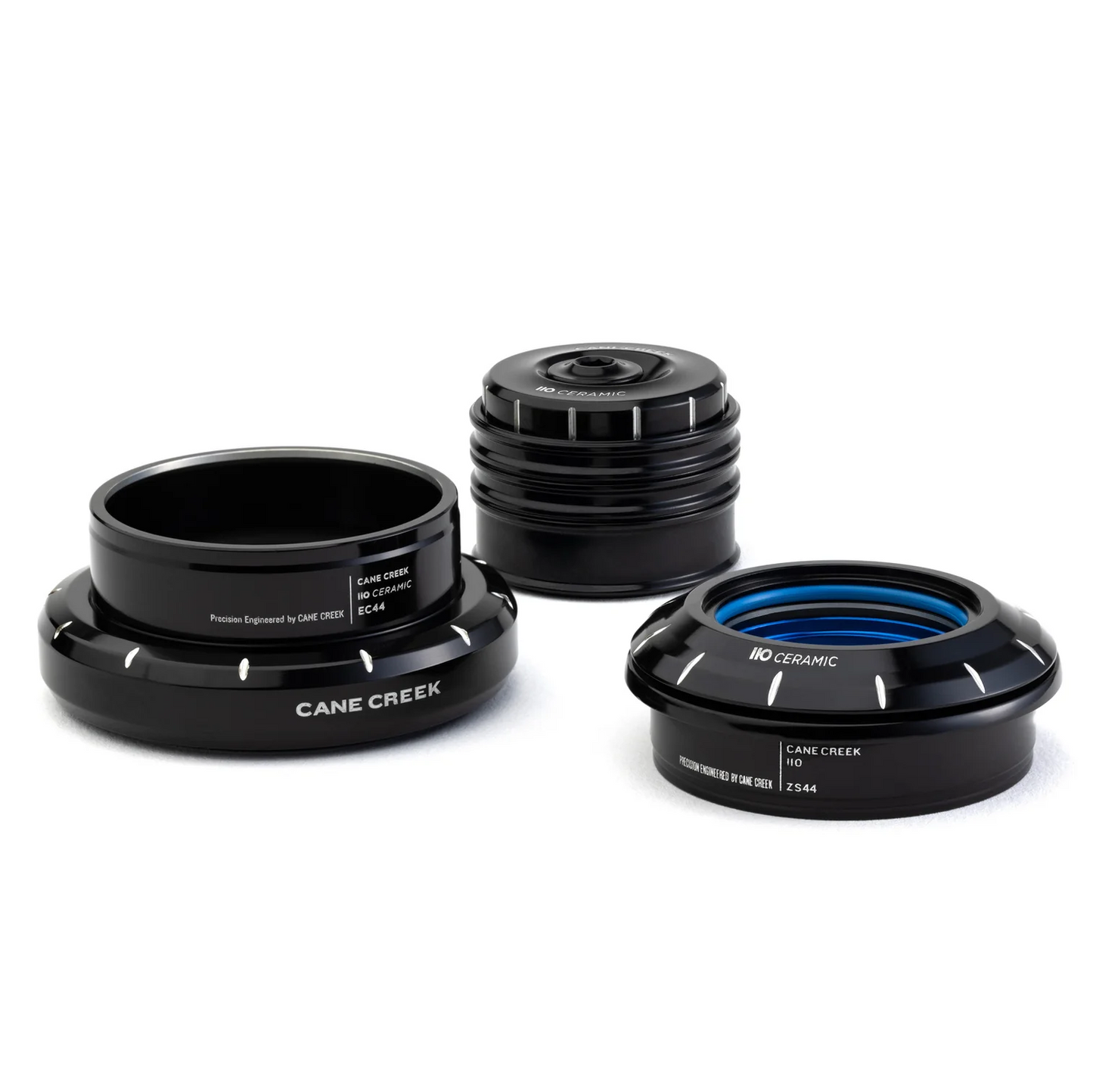 Cuffia CANE CREEK 110 Ceramic Tapered , 1 1/8"-1.5", ZS44/28.6/H8 | EC44/40/H12, nero/argento