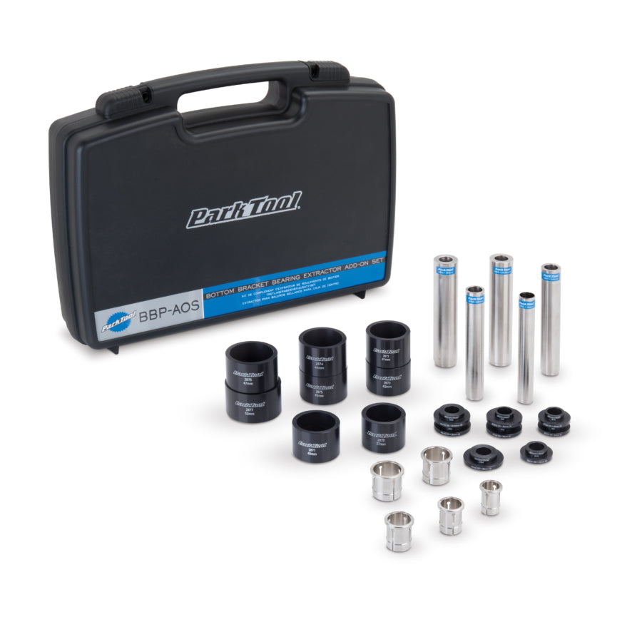 Park Tool BBP-AOS, kit di estrazione dei cuscinetti press-fit con valigetta