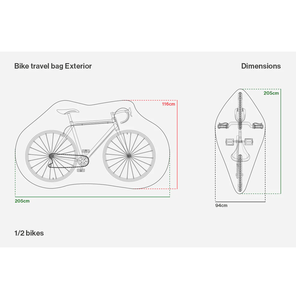 Copertura protettiva per portabiciclette BUDS CAR BIKE RACK AND RAIN COVER 1/2 Bikes