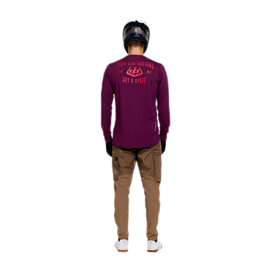 TROY LEE DESIGNS RUCKUS RIDE LOCKDOWN Maglia a maniche lunghe Sangria