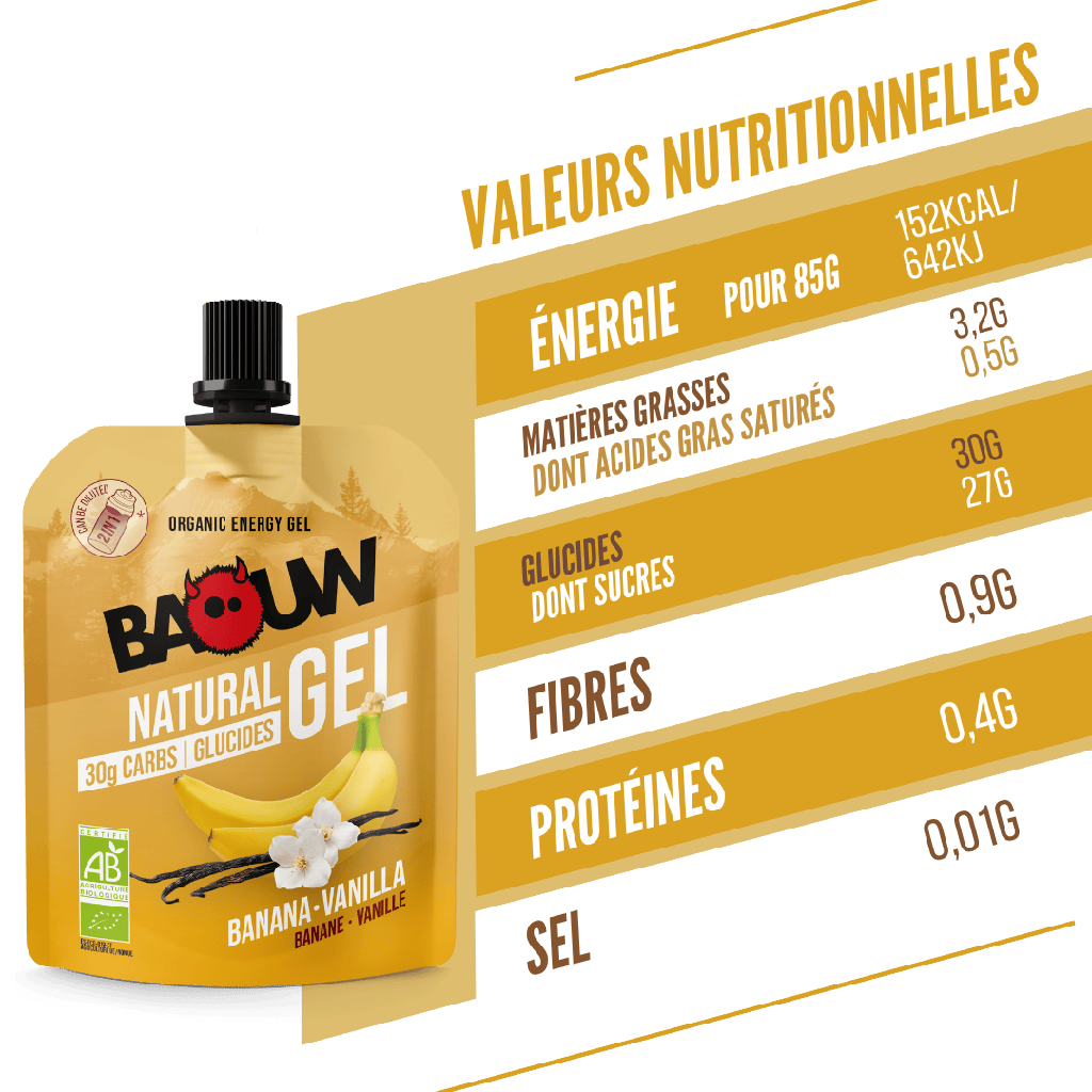 BAOUW BIO Gel energetico banana-vaniglia (85g)