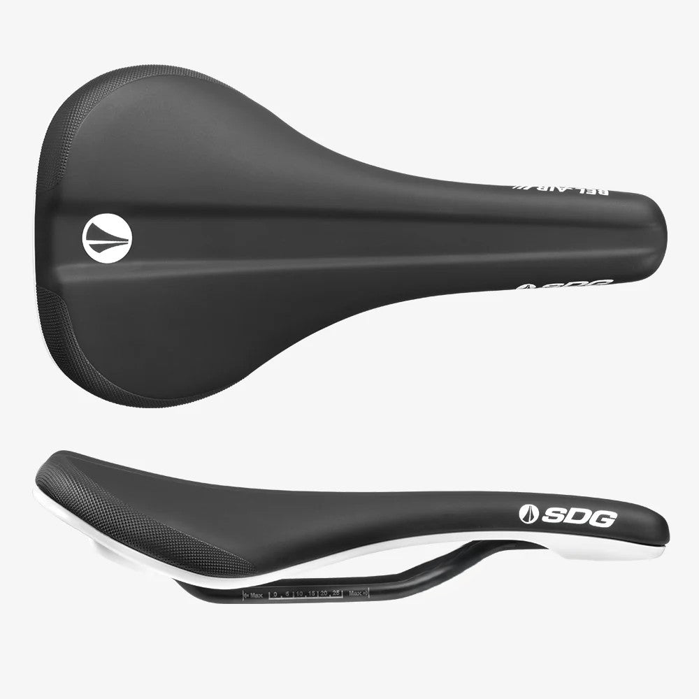 SDG BEL-AIR V3 Sella con binari in acciaio nero/bianco