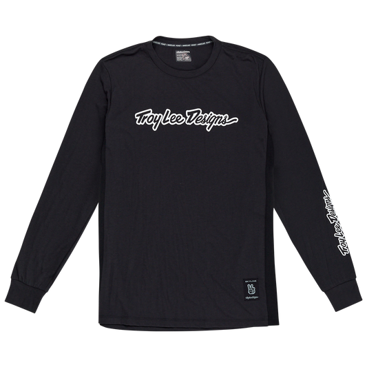 TROY LEE DESIGNS SKYLINE RIDE TEE SIGNATURE Maglia a maniche lunghe nera 2025
