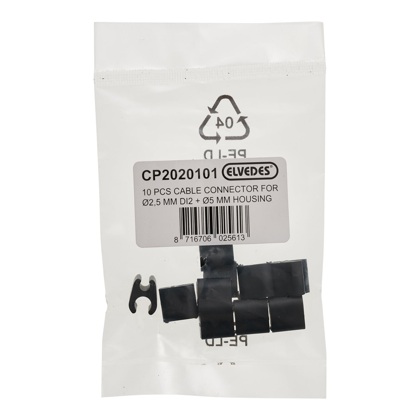 Kit di 10 cavi ELVEDES Clip Duo Nero 5mm/2,5mm DI2